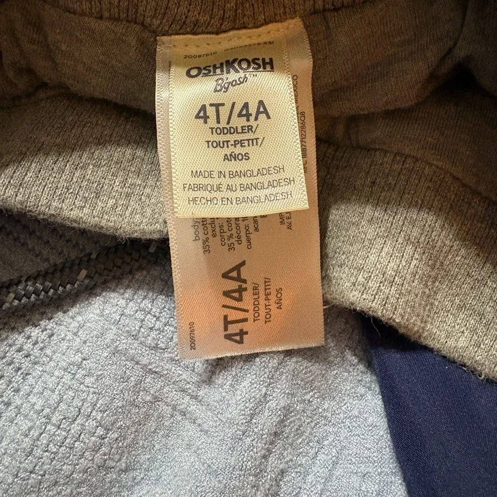 OshKosh B'gosh Navy and gray 4T toddler lined Joggers